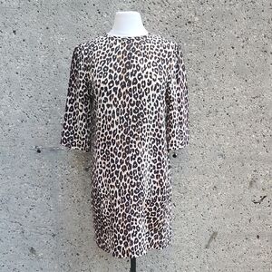 Equipment leopard print silk dress